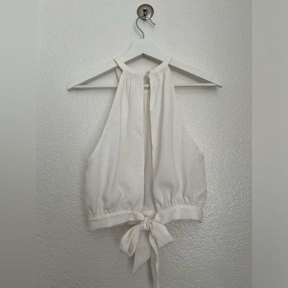 Aritzia Wilfred Cropped Halter Blouse - Picture 2 of 7